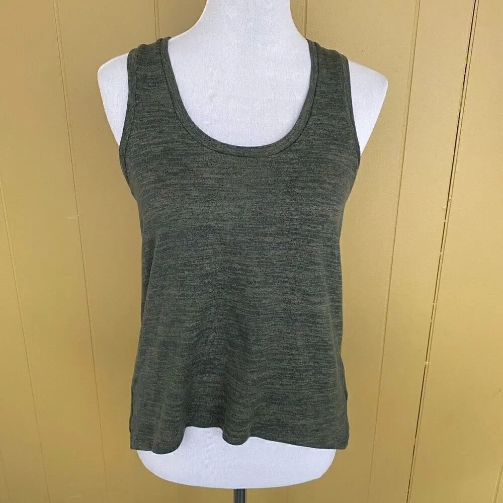 Express one Eleven women S high low tank top olive green